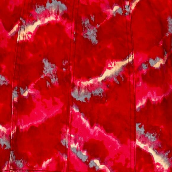 NWT Free People Modern Femme Novelty Skirt – Red Tie-Dye Size 6 - Picture 5 of 5